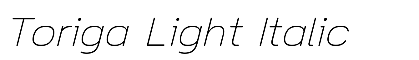 Toriga Light Italic